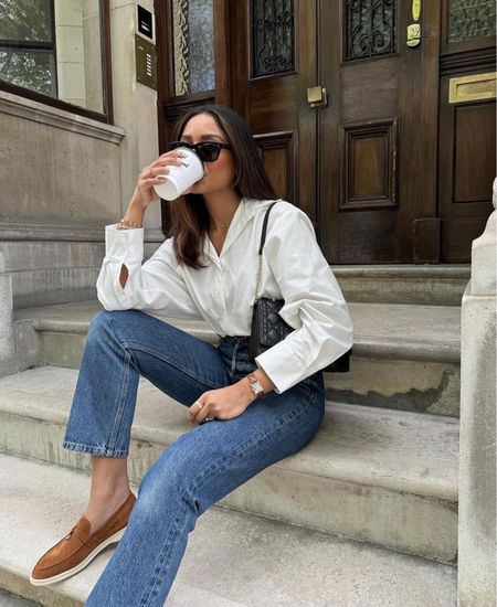 White Shirt and Jeans for a coffee date! 

Summer Style, Spring Summer Outfit Inspiration, Jeans, White Shirt, Coffee Date, Summer City Outfit, Capsule Wardrobe, Outfit Ideas, Wardrobe Staples 

#LTKsummer #LTKuk #LTKspring