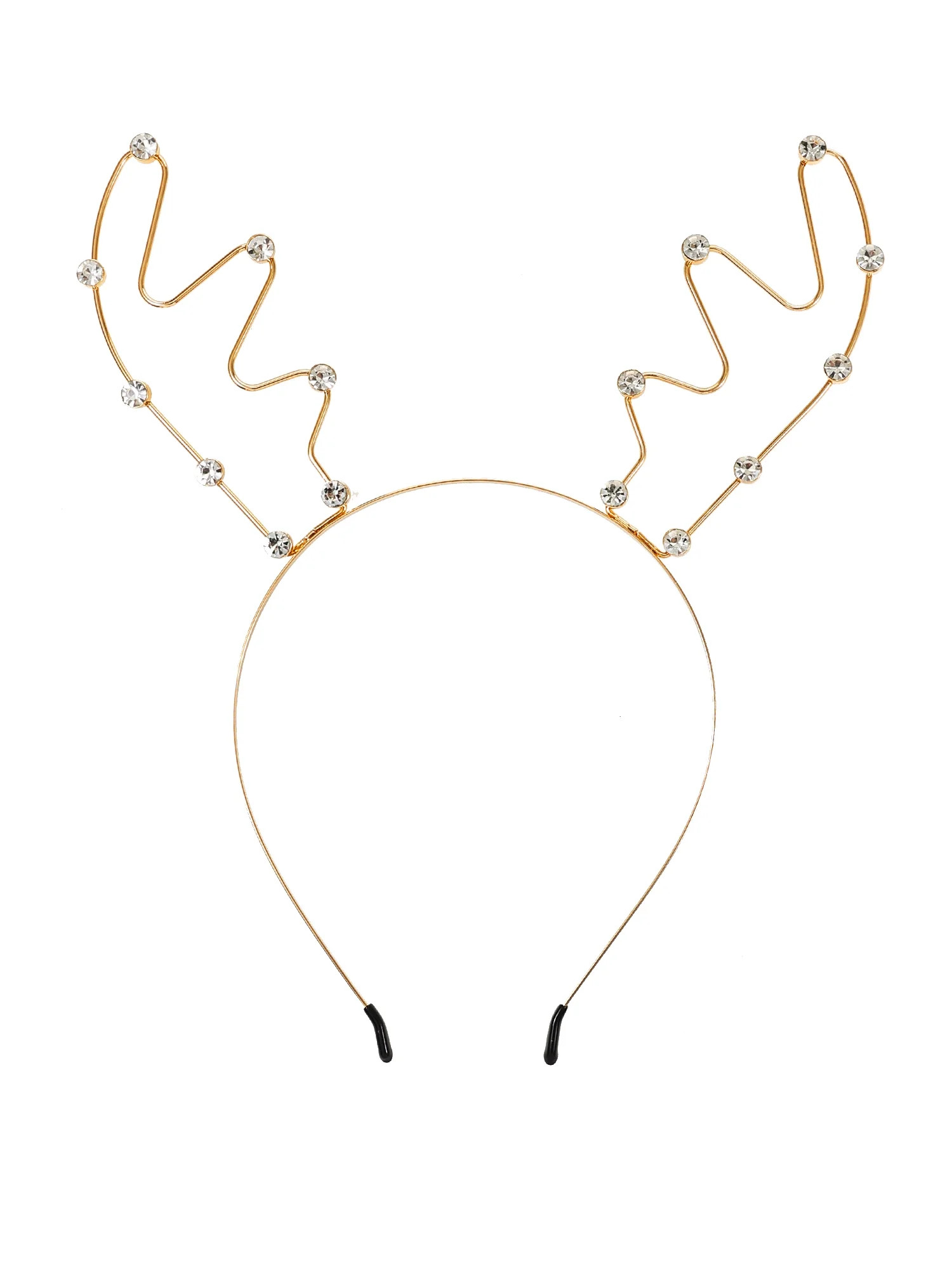 Holiday Time Goldtone Reindeer Antler Headband, 1 Piece | Walmart (US)