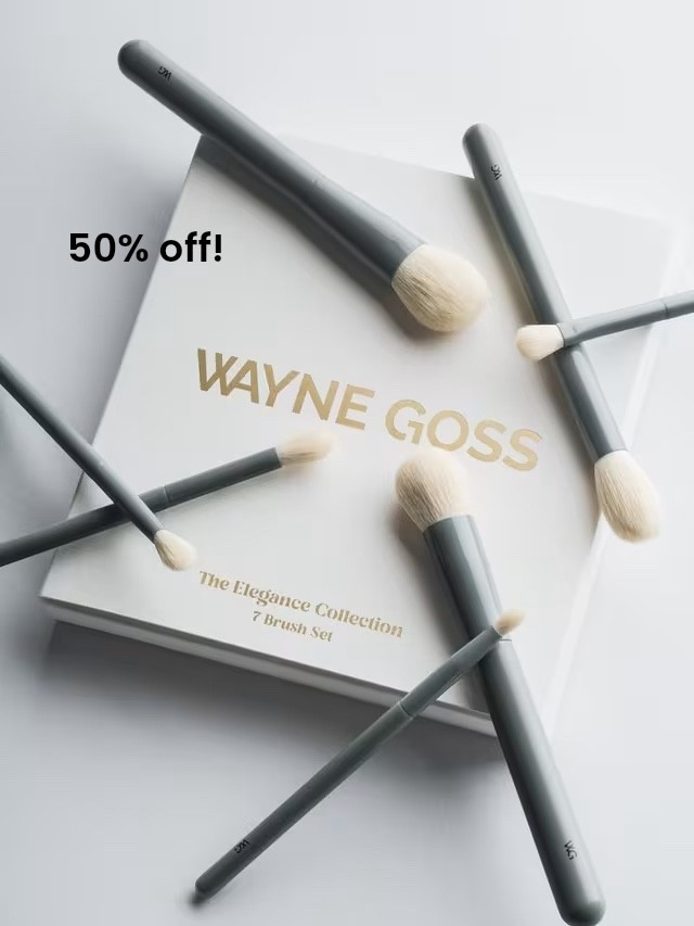 Limited edition Wayne Goss brushes for 50% off - works out under £40!  makes makeup go on effortlessly. Super soft, easy to use, and such a good find! 

#LTKsale #LTKbeauty #LTKgiftguide