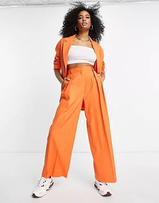Topshop relaxed pants in orange | ASOS (Global)