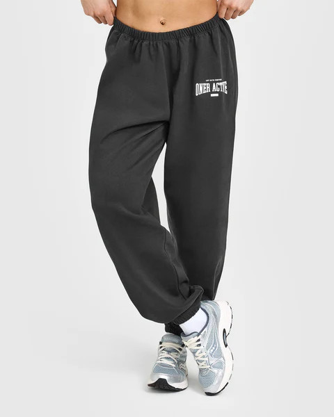 Lightweight Joggers With Athletic Graphic 
 Soft Black | Oner Active (UK / US)