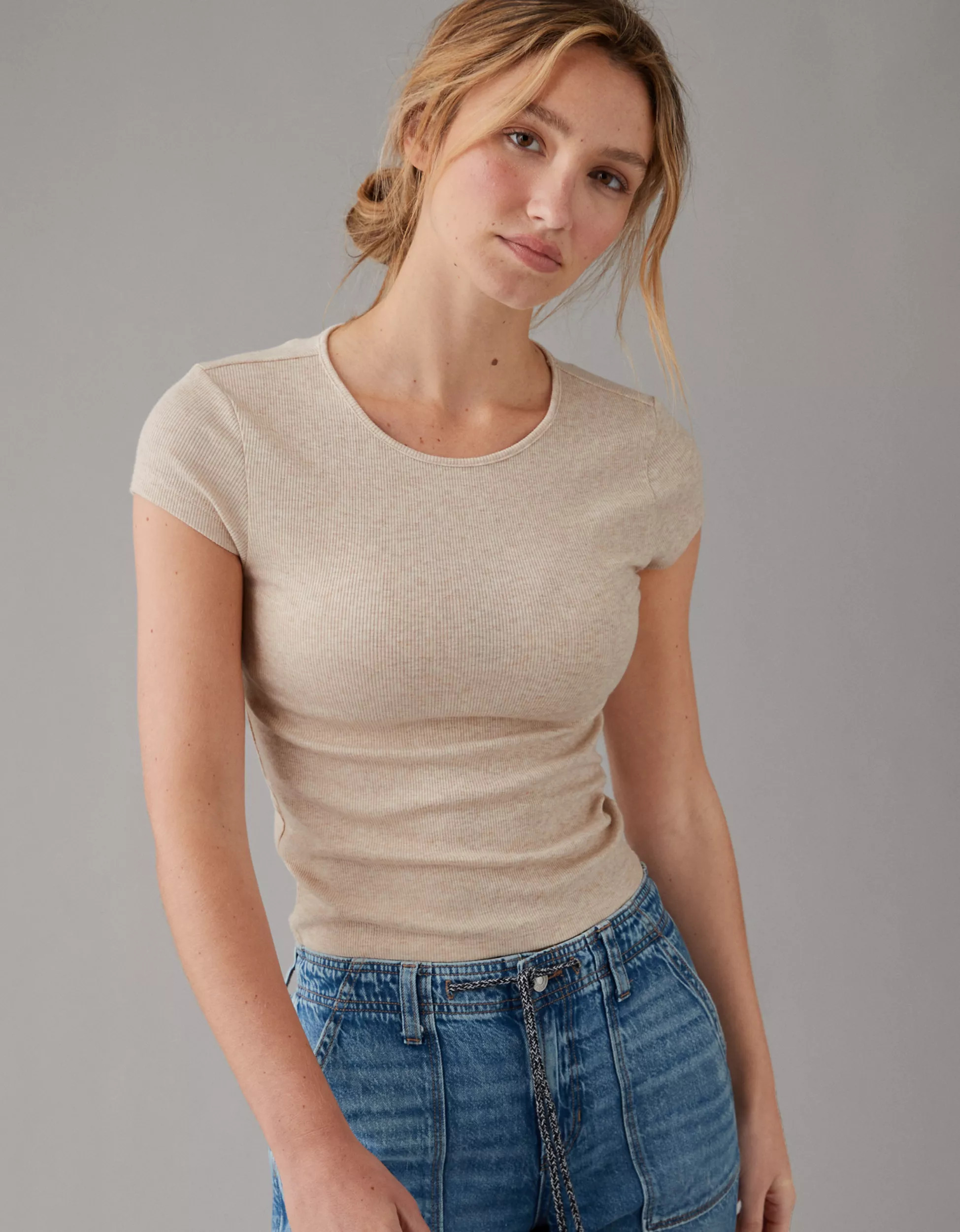 AE Hey Baby Ribbed T-Shirt | American Eagle Outfitters (US & CA)