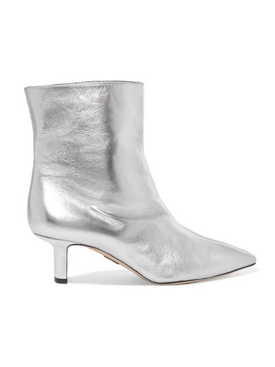 Paul Andrew - Mangold Metallic Leather Ankle Boots - Silver | NET-A-PORTER (UK & EU)
