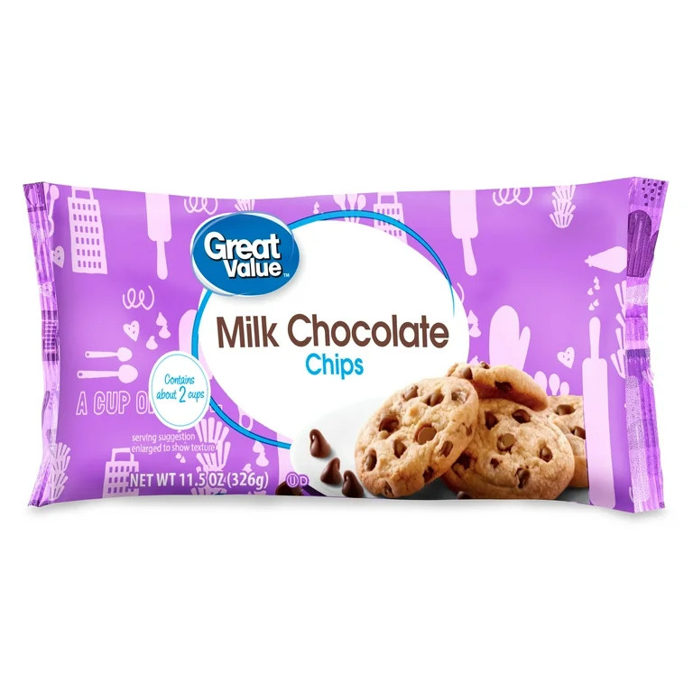 Great Value Milk Chocolate Chips, 11.5 oz - Walmart.com | Walmart (US)
