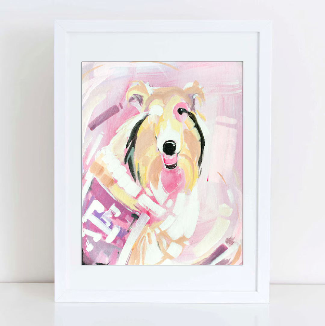 Texas A&M Aggies Reveille Painting Print | Etsy (US)