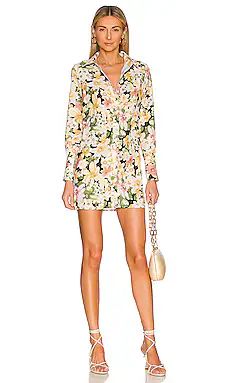 MORE TO COME Dorothy Button Down Dress in Black Floral from Revolve.com | Revolve Clothing (Global)