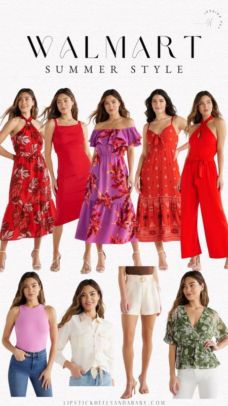 Walmart summer style, summer dress, event dress, red dress, floral dress, tsilored shorts, summer tops 

#LTKfindsunder50 #LTKfindsunder100