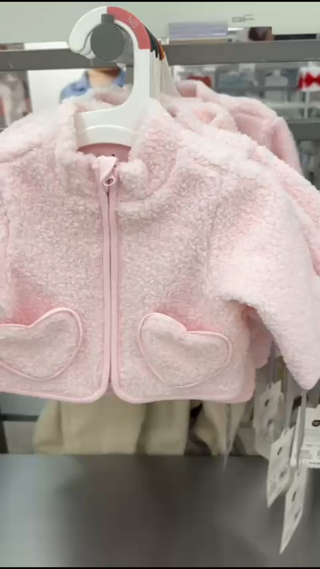 An adorable soft pink teddy fleece jacket for toddlers, featuring a cozy zip-up design and sweet heart-shaped pockets.

#LTKBaby
