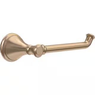 Cassidy Single Post Toilet Paper Holder in Champagne Bronze | The Home Depot
