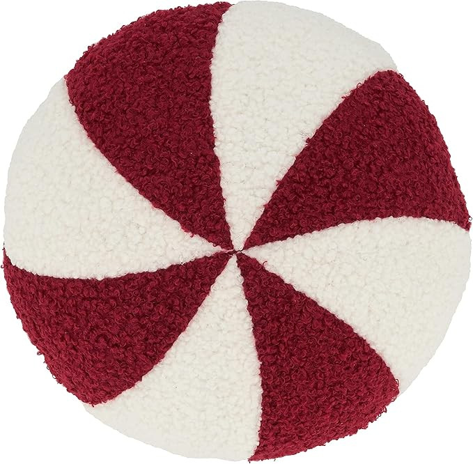 SARO LIFESTYLE Minty Delight Peppermint Candy Poly Filled Throw Pillow | Amazon (US)