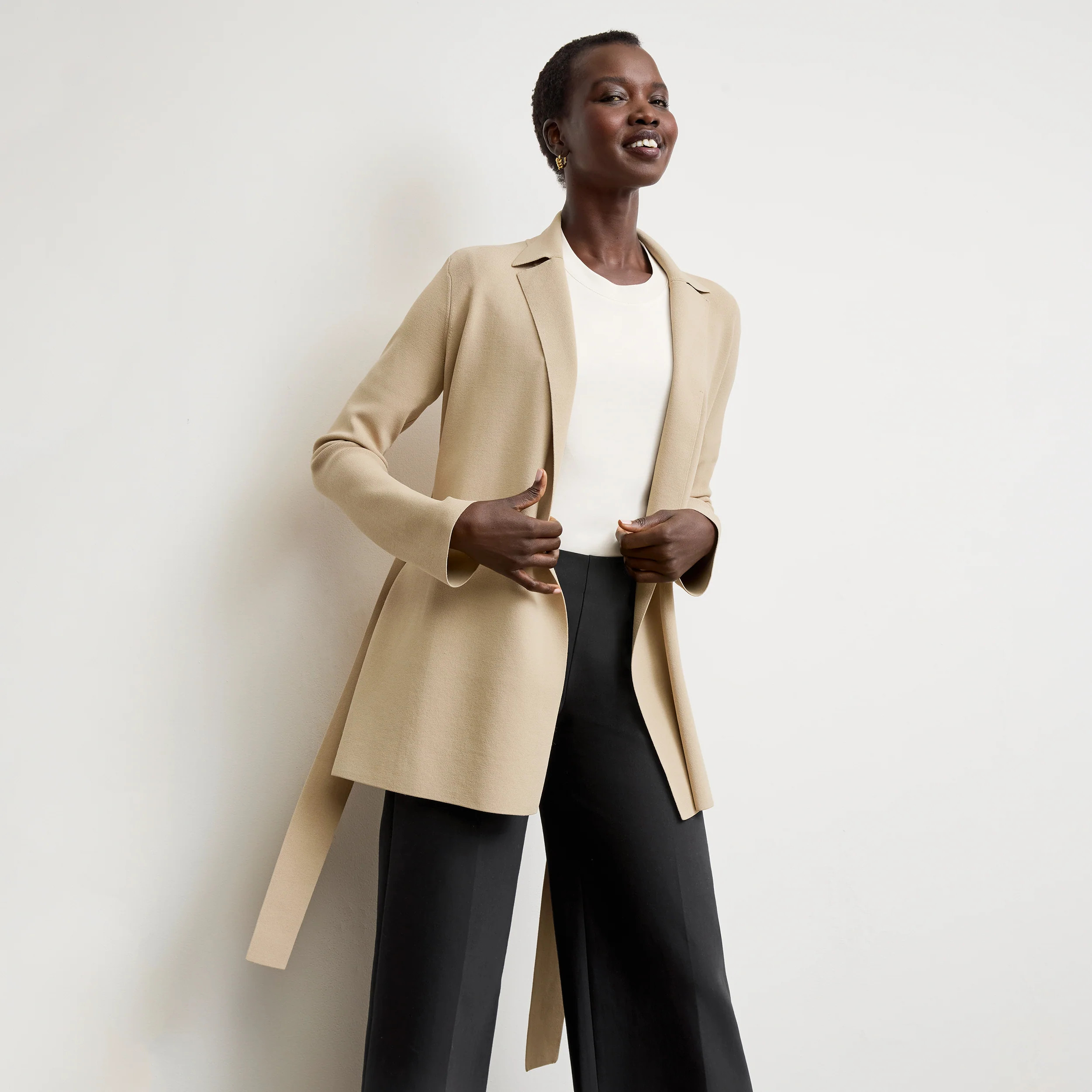 Merritt Wrap Jardigan :: Latte | MM LaFleur