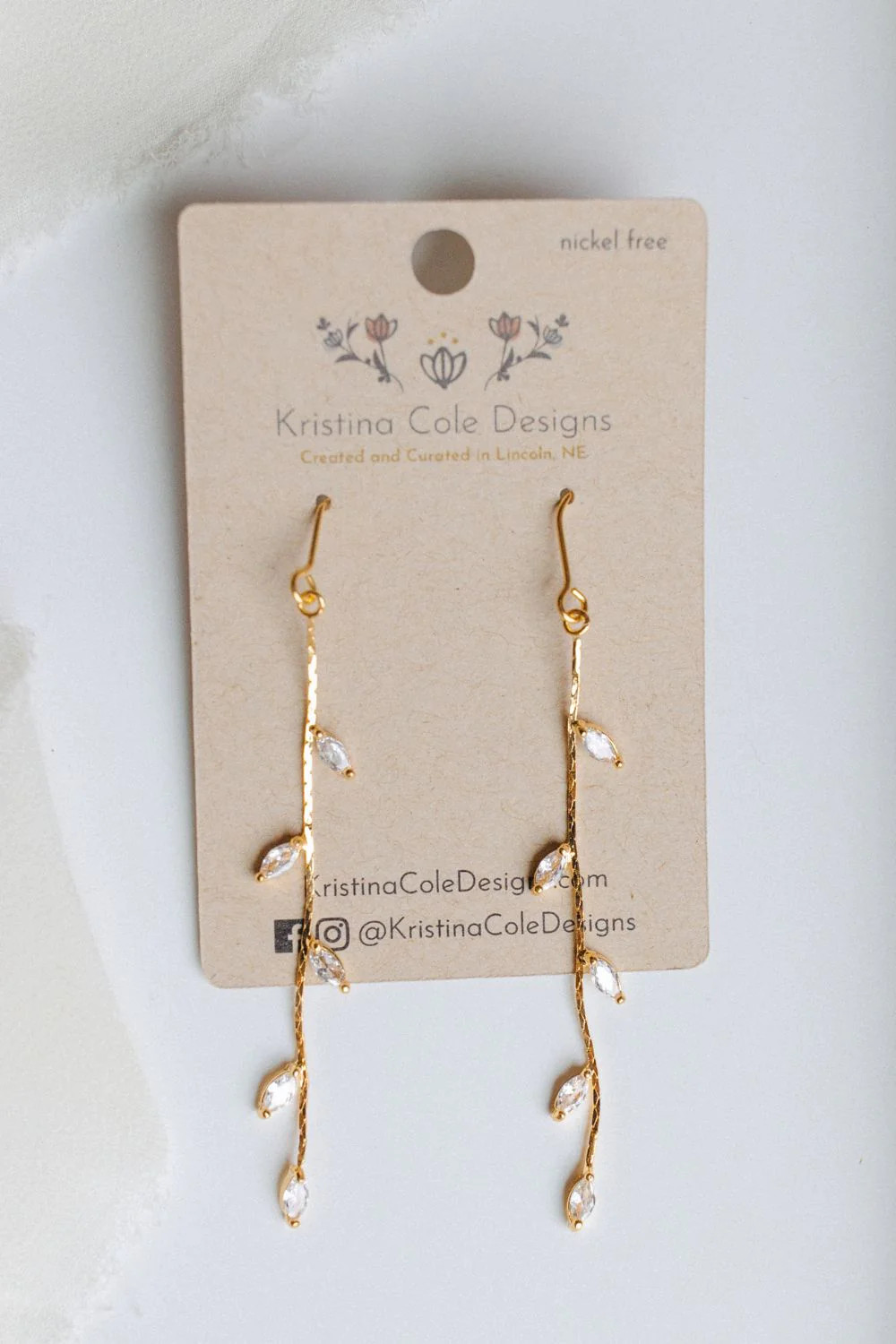 Gold Branch Dangles | Kristina Cole Designs