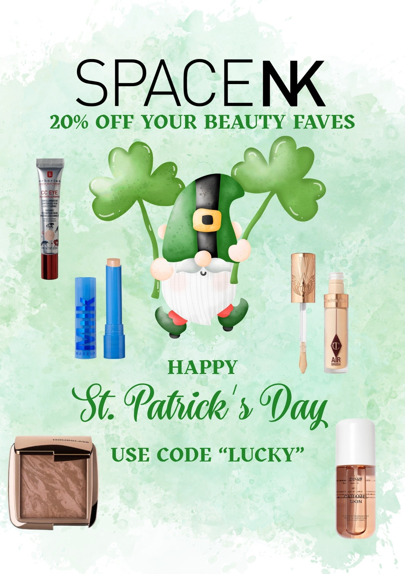 20% with code LUCKY ☘️ for the glamour of St. Patrick’s Day with SPACE NK 

#LTKbeauty #LTKireland #LTKspring