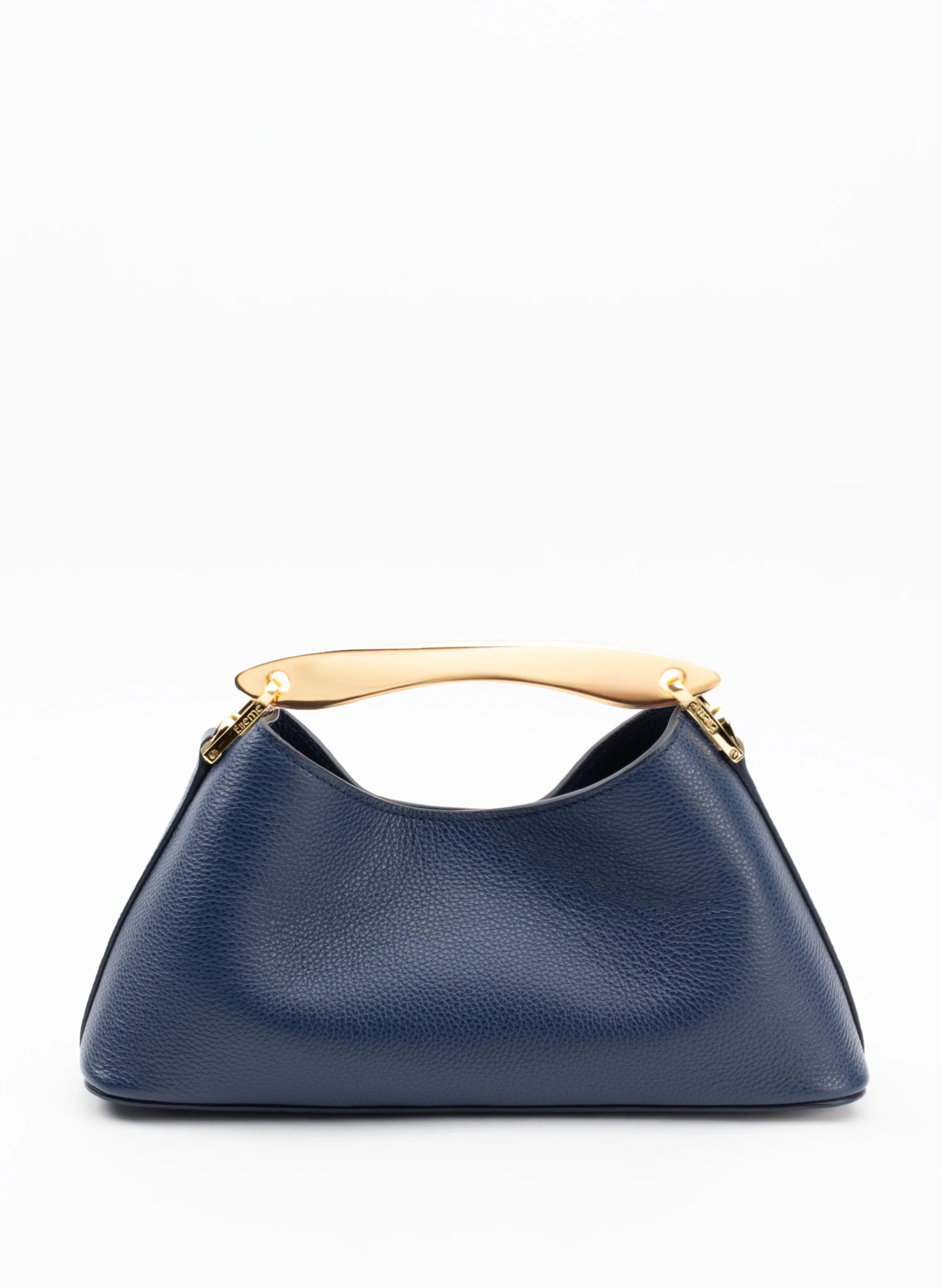 Mini Boomerang Pebbled Leather Navy - Women's Small and Mini Bags - Elleme | Elleme
