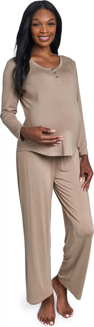 Laina Jersey Long Sleeve Maternity/Nursing Pajamas | Nordstrom