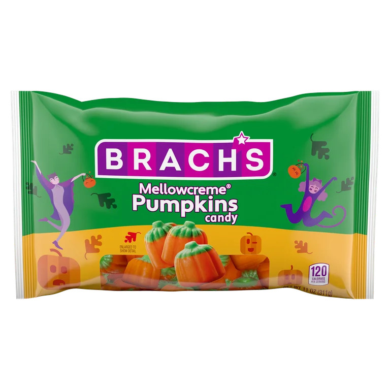 Brach's Mellowcreme Pumpkins, Classic Fall and Halloween Candy, 11 Ounces, Laydown Bag - Walmart.... | Walmart (US)