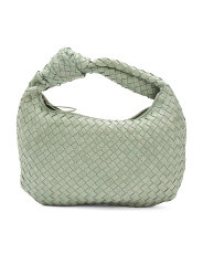 Leather Woven Knot Shoulder Bag | TJ Maxx