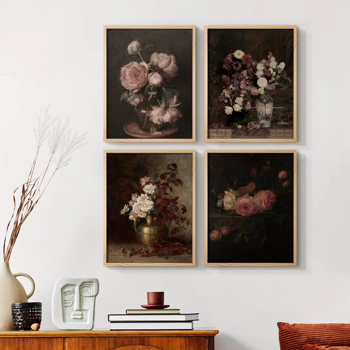 Vintage Floral Print CXXI  Framed Print - Set of 4 (Set of 4) | Wayfair North America