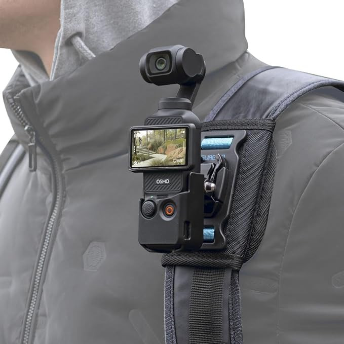 SUREWO Osmo Pocket 3 Backpack Mount,Bag Belt Shoulder Strap Mount with Extended Border Compatible... | Amazon (US)