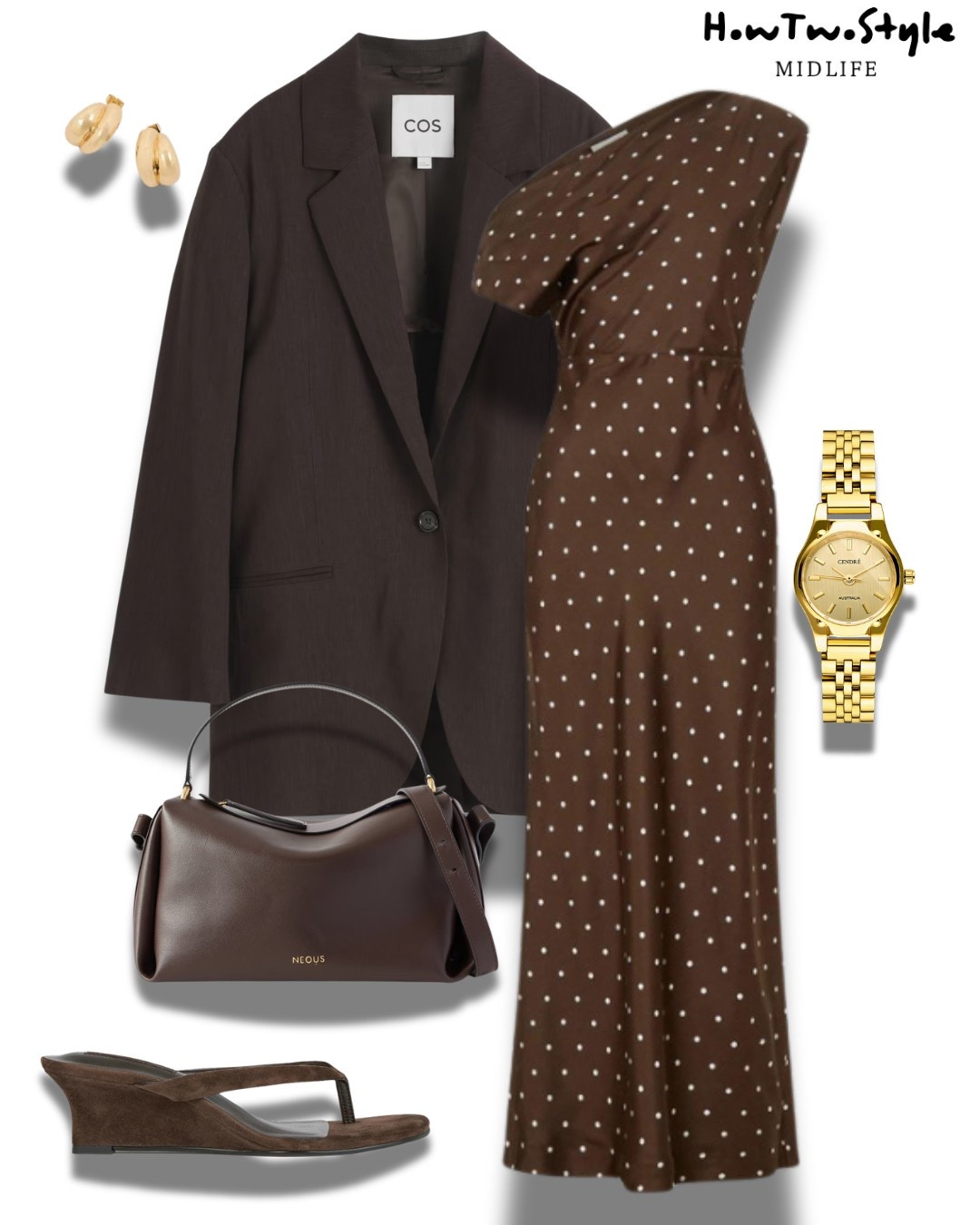 A blazer over a silk dress… the perfect finishing touch.