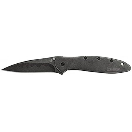 Kershaw Leek, BlackWash Pocket Knife (1660BLKW); 3” Sandvik 14C28N Steel Blade, 410 Stainless Steel  | Amazon (US)