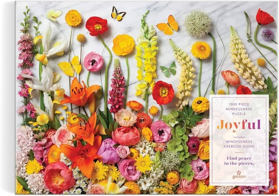 Joyful 1000 Piece Puzzle from Galison - Peaceful and Mindful Jigsaw Puzzle, Bright and Floral, Th... | Amazon (US)