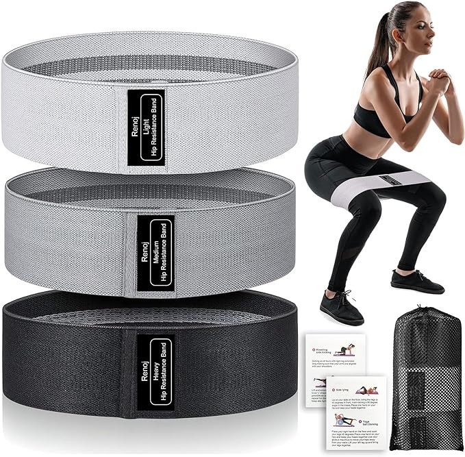 Renoj Resistance Bands, Exercise Workout Bands for Women and Men, 3 Set of Stretch Bands for Boot... | Amazon (US)