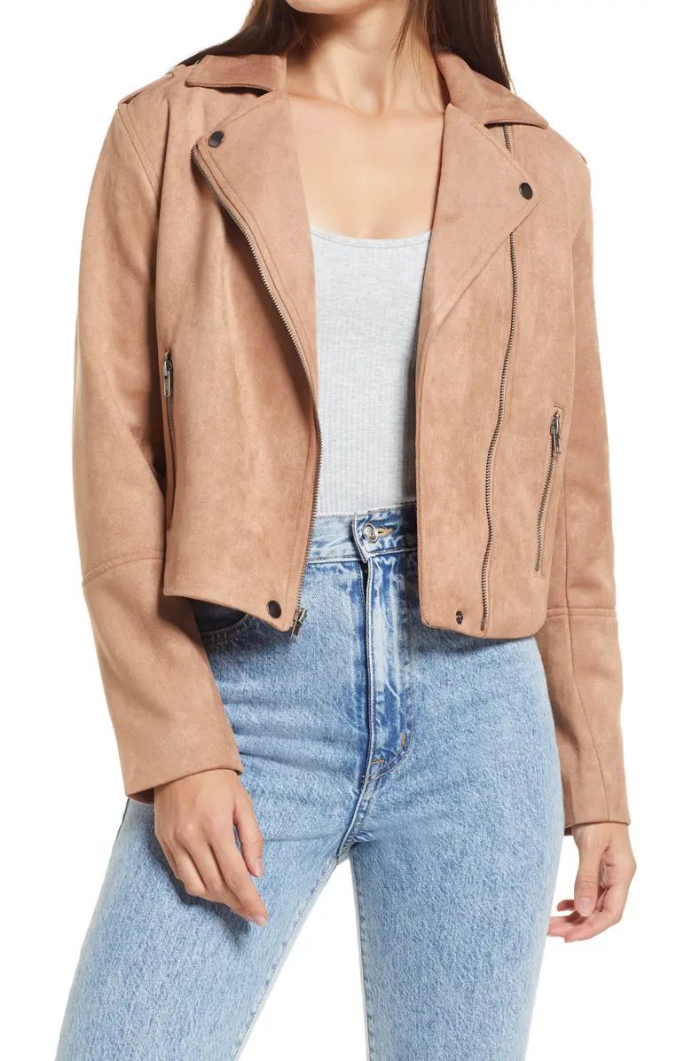 Jet Set Faux Suede Moto Jacket | Nordstrom | Nordstrom