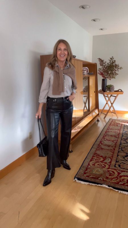 Faux leather pants are always a good choice for fall and the holidays. Here are three ways to style them. 

#LTKHoliday #LTKover40 #LTKGiftGuide