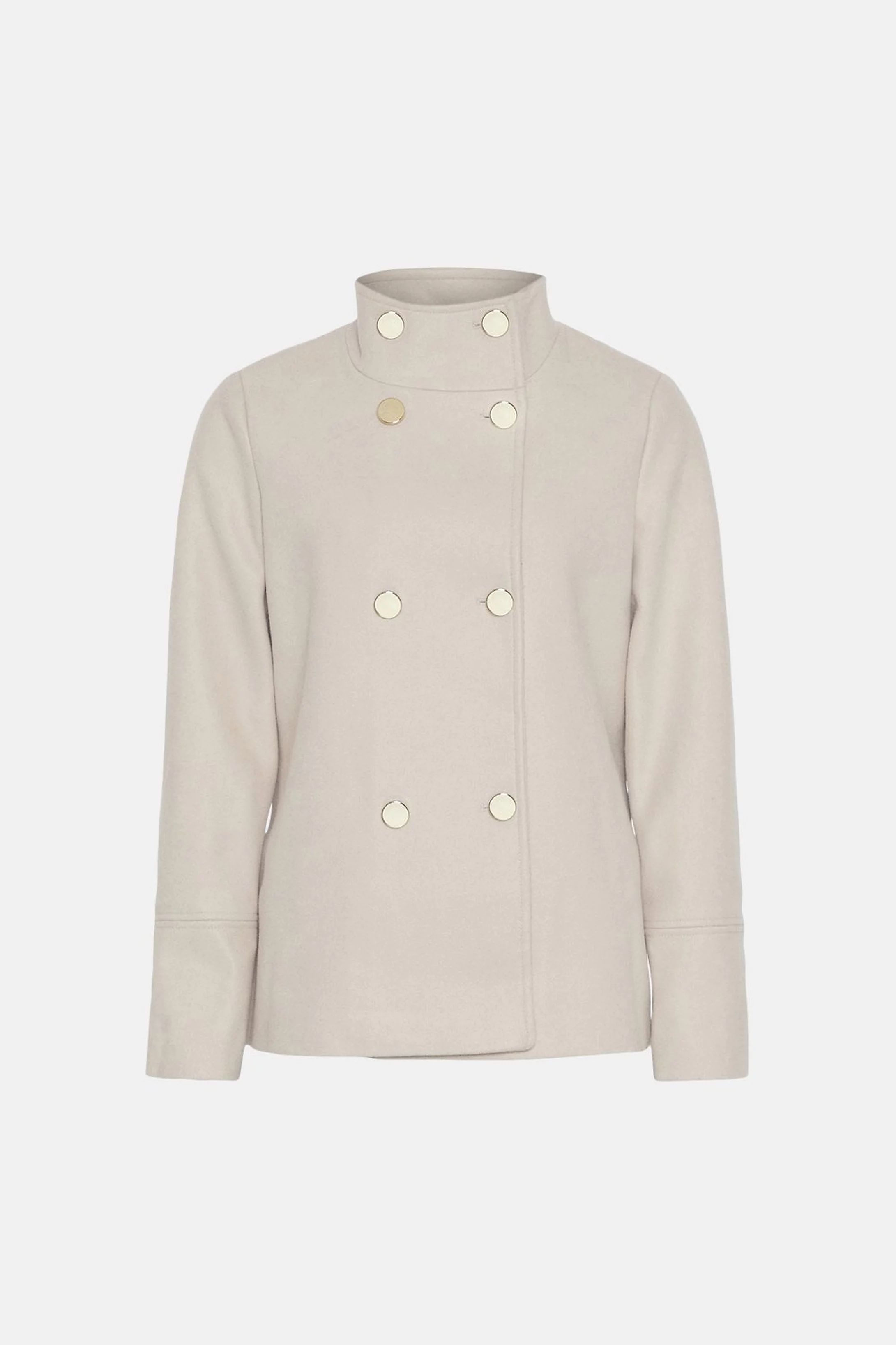 Collared Top Stitch Detail Short Coat | Oasis UK & IE