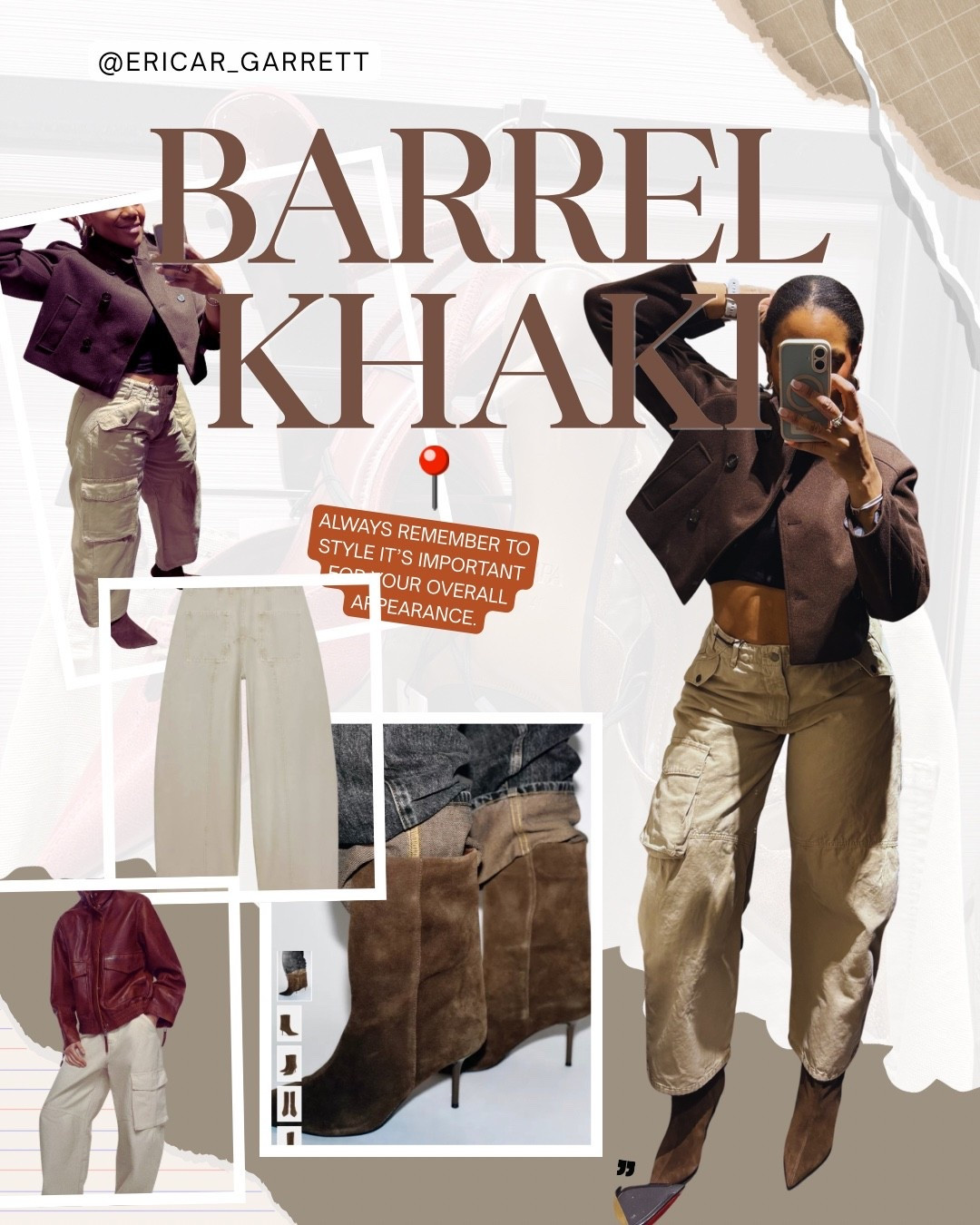 Tall girl friendly + mama approved 🤎✨

Finally found khaki barrel pants that grabs me in all the right places. The form-fitted waist gives that snatched look while the barrel leg adds the perfect amount of style + comfort. And yes — the length is chef’s kiss for my 5’7 & above beauties… no high-water moments over here.

Easy to dress up for work or style casual for mom life on the go. Because we’re doing errands, meetings, and pick-up line… but still giving chic every time ✨

178lbs. 5’7 Size 10 Tall
Coat: Medium but go with large for perfect arm length.

#LTKTall #LTKWorkwear #LTKootd
