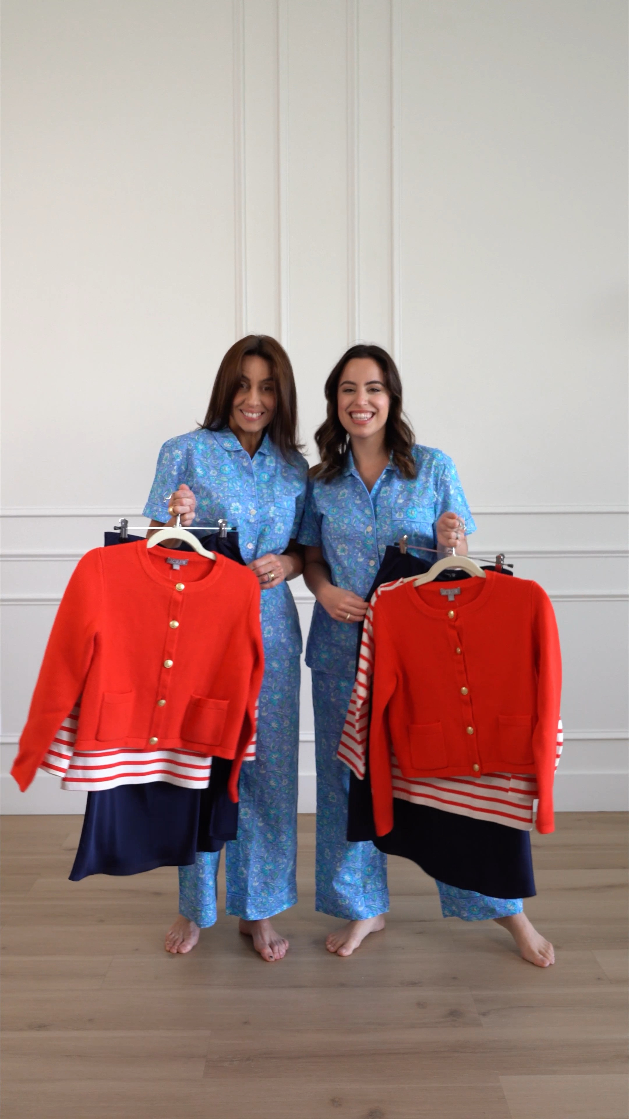 Parisian inspired outfit for any age! Mom and daughter outfit. My mom is 52 and I’m 29, and we’re both wearing this super cute outfit! Love the red striped top, red jacket with gold buttons and navy satin skirt. The white slingback shoes are my favorite

#LTKstyletip #LTKfamily #LTKsalealert