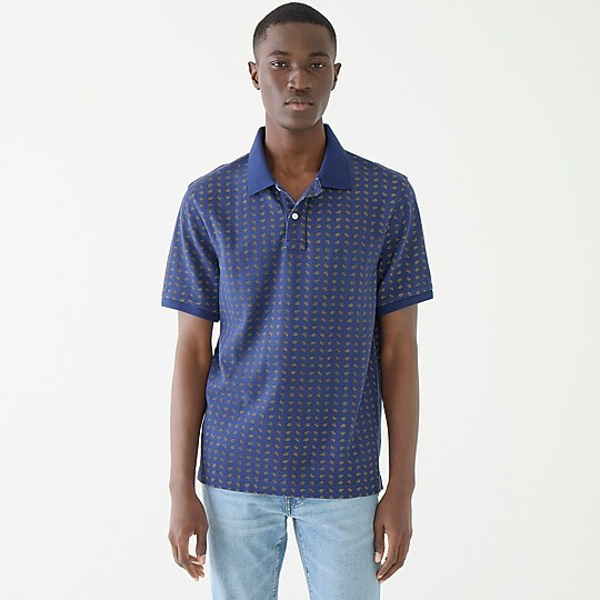 Classic piqué polo shirt in print | J. Crew US