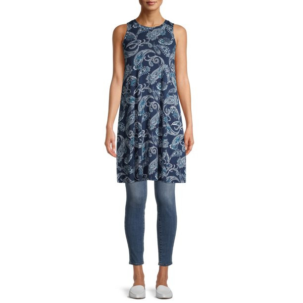 Time and Tru Women's Sleeveless Knit Dress | Walmart (US)