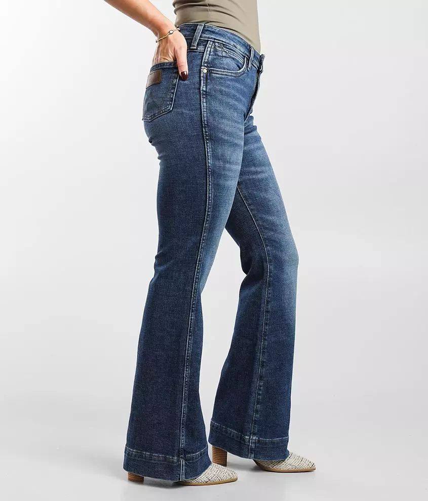 Retro Trouser Flare Stretch Jean | Buckle