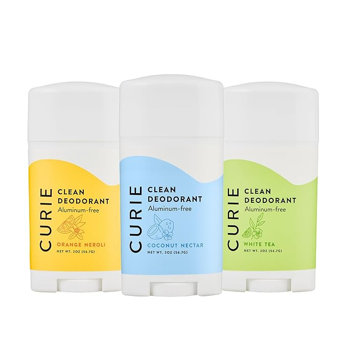 Curie Aluminum Free Deodorant - Curie Scent Trio - Natural Deodorant, Paraben Free, Cruelty Free ... | Amazon (US)
