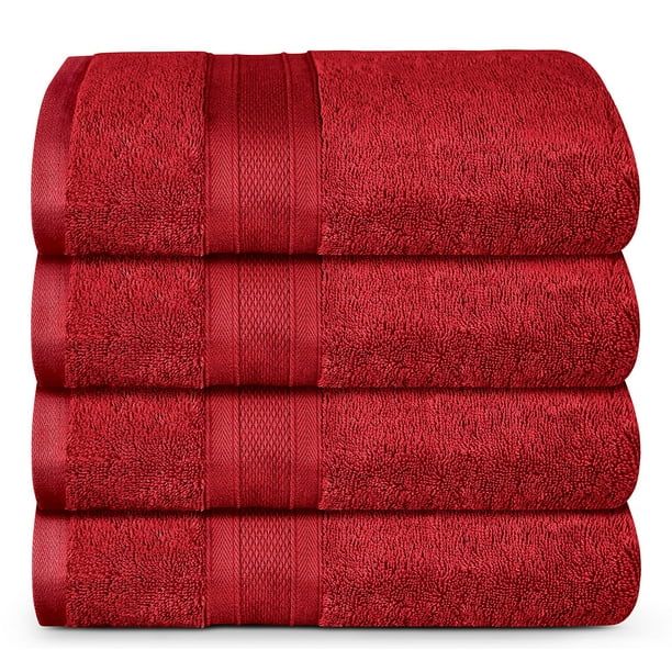 TRIDENT Feather Touch, 100% Cotton, Highly Absorbent, Super Soft, 4 Piece Bath Towel Set, 500 GSM... | Walmart (US)