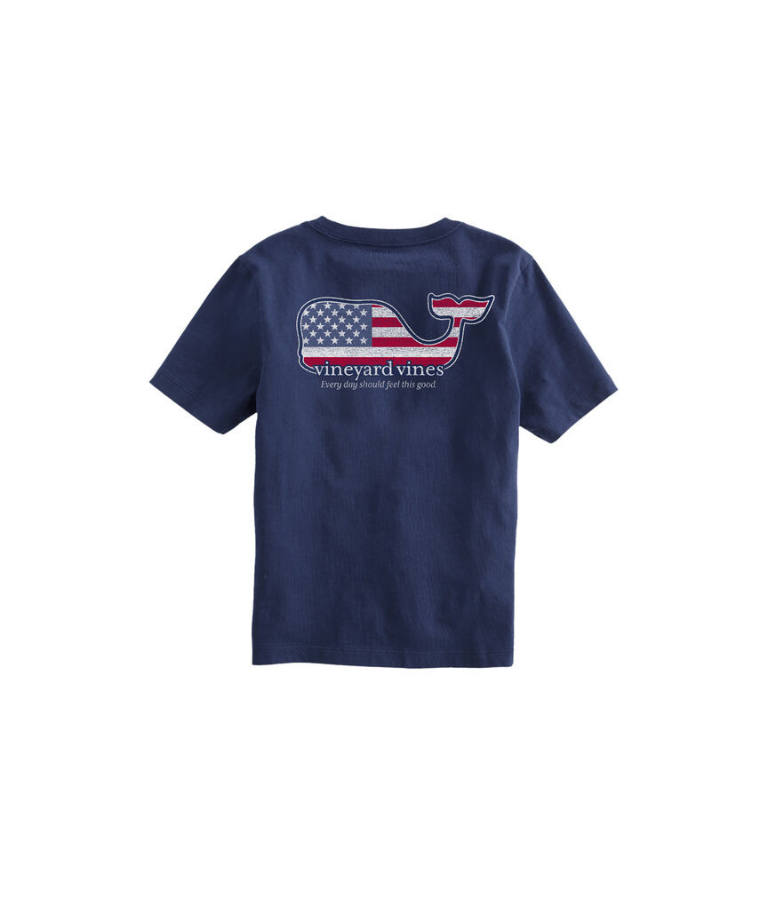 OUTLET Kids' Americana Whale Short-Sleeve Pocket Tee | vineyard vines