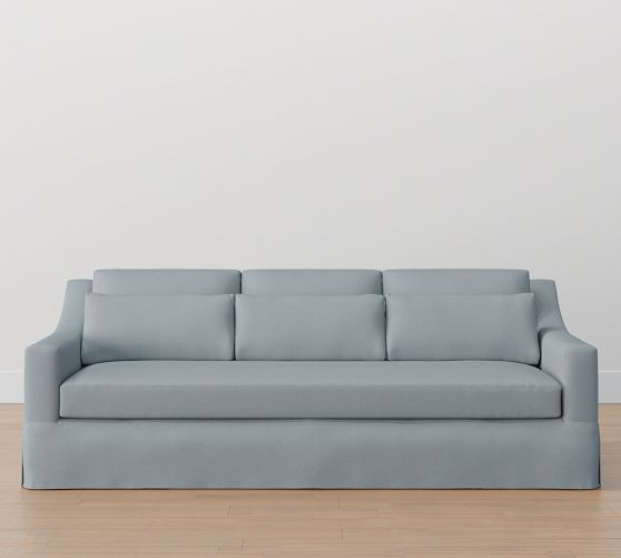 York Slope Arm Deep Seat Slipcovered Sofa (60" - 108") | Pottery Barn (US)