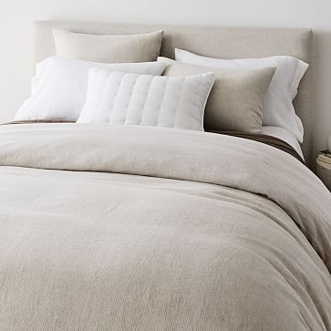 European Flax Linen Mini Waffle Duvet Cover & Shams | West Elm (US)