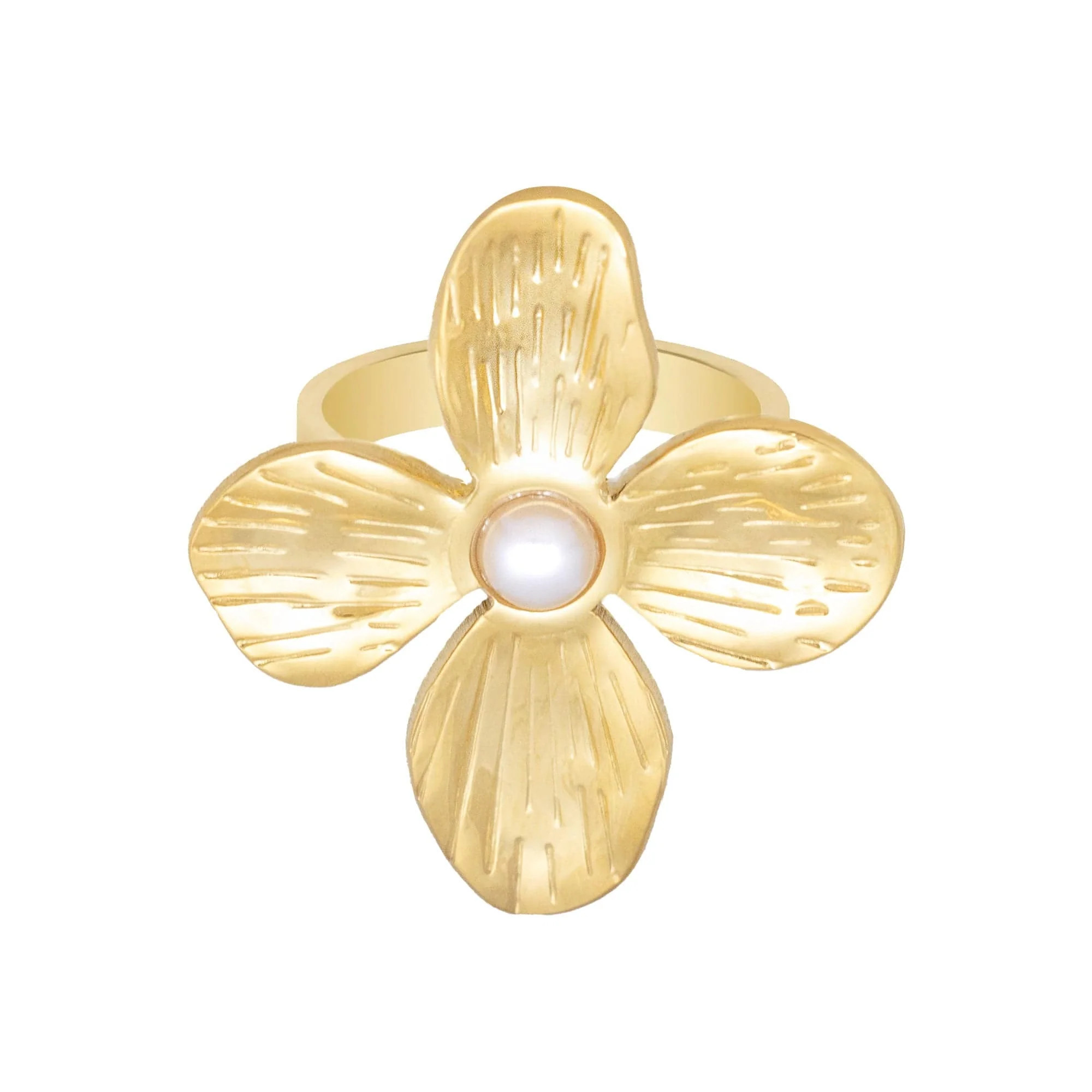 BOHOMOON Aurelie Pearl Ring | Waterproof & Tarnish Free Stainless | Bohomoon UK