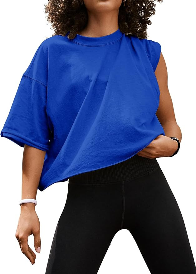 Women's Summer Short Sleeve Crop Tops Casual Basic Cotton Athletic Yoga Running T-Shirts | Amazon (US)