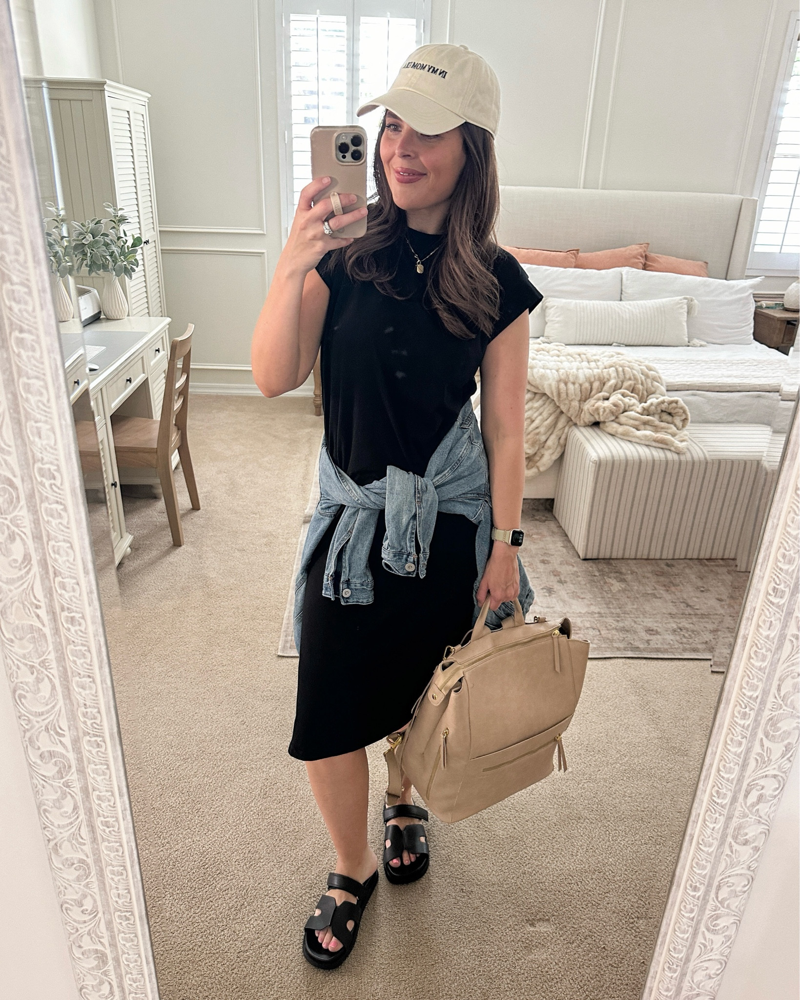 Everyday casual mom outfit. Love this $20 Target dress and $25 sandals! 

#LTKfindsunder100 #LTKstyletip #LTKfindsunder50