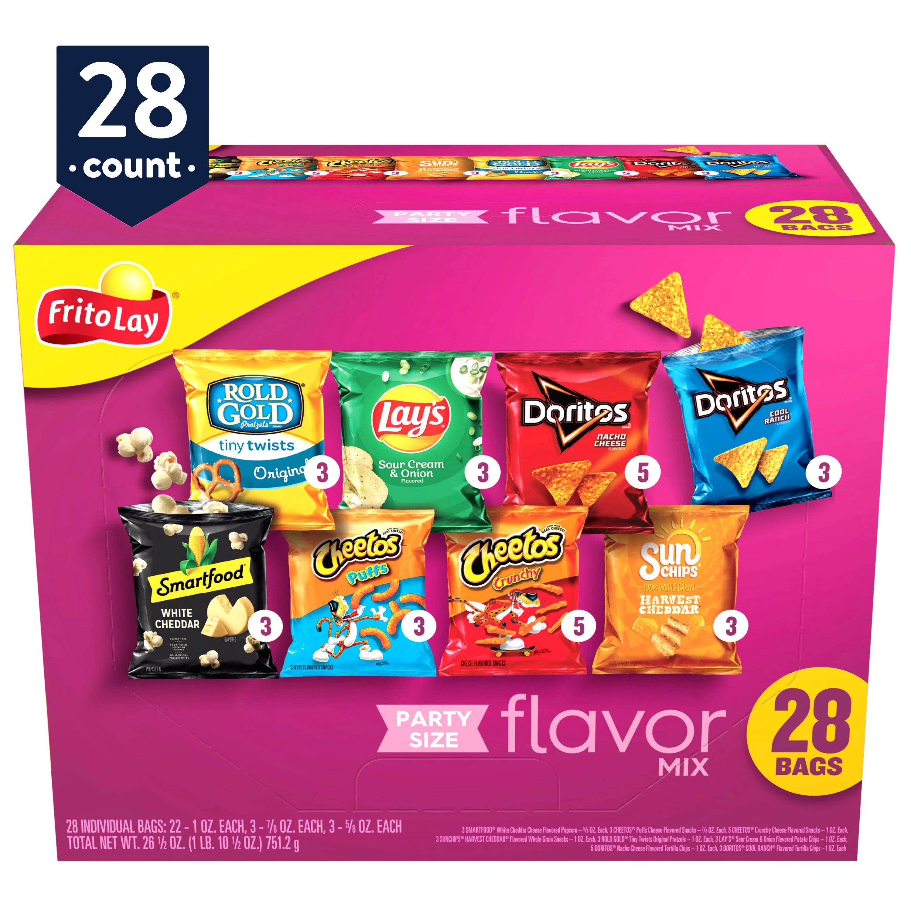 Frito-Lay Assorted Flavor Mix Variety Snack Pack, 28 Count | Walmart (US)