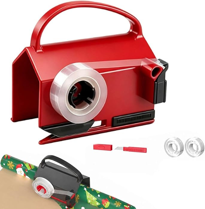 Wrapping Paper Cutter & Tape Dispenser Dual Use,Gift Wrap Cutter Tool | Amazon (US)