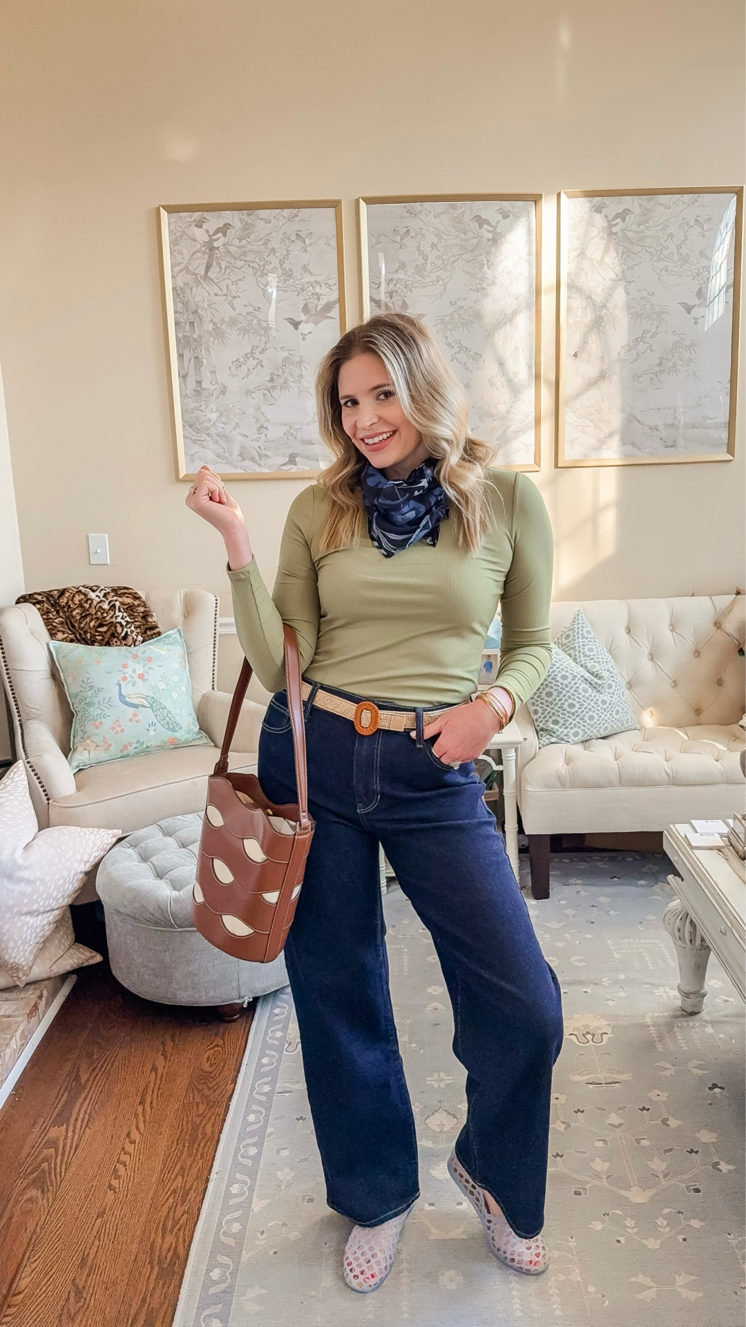A great look for the “weird weather” spring days 💚 I love blues and greens in the spring and all the fun textures. The prices of all of these pieces are unbeatable! 

Jelly flats, jellies, wide leg jeans, bucket bag, scarf style, woven bag, raffia belt, Walmart outfit, mom style

#LTKootd #LTKgrwm #LTKmomlife