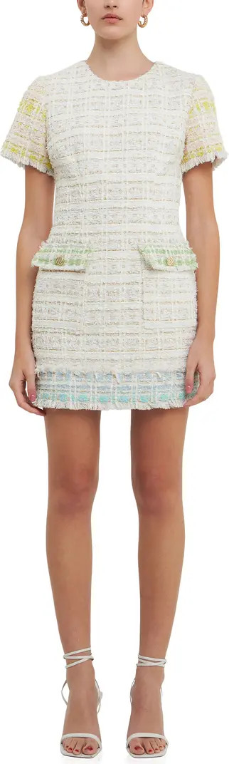 Colorblock Tweed Minidress | Nordstrom