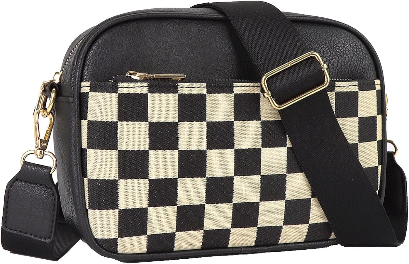 Checkered Crossbody Bags for Women Plaid Womens Cross Body Purses Checkerboard Leather Shoulder B... | Amazon (US)