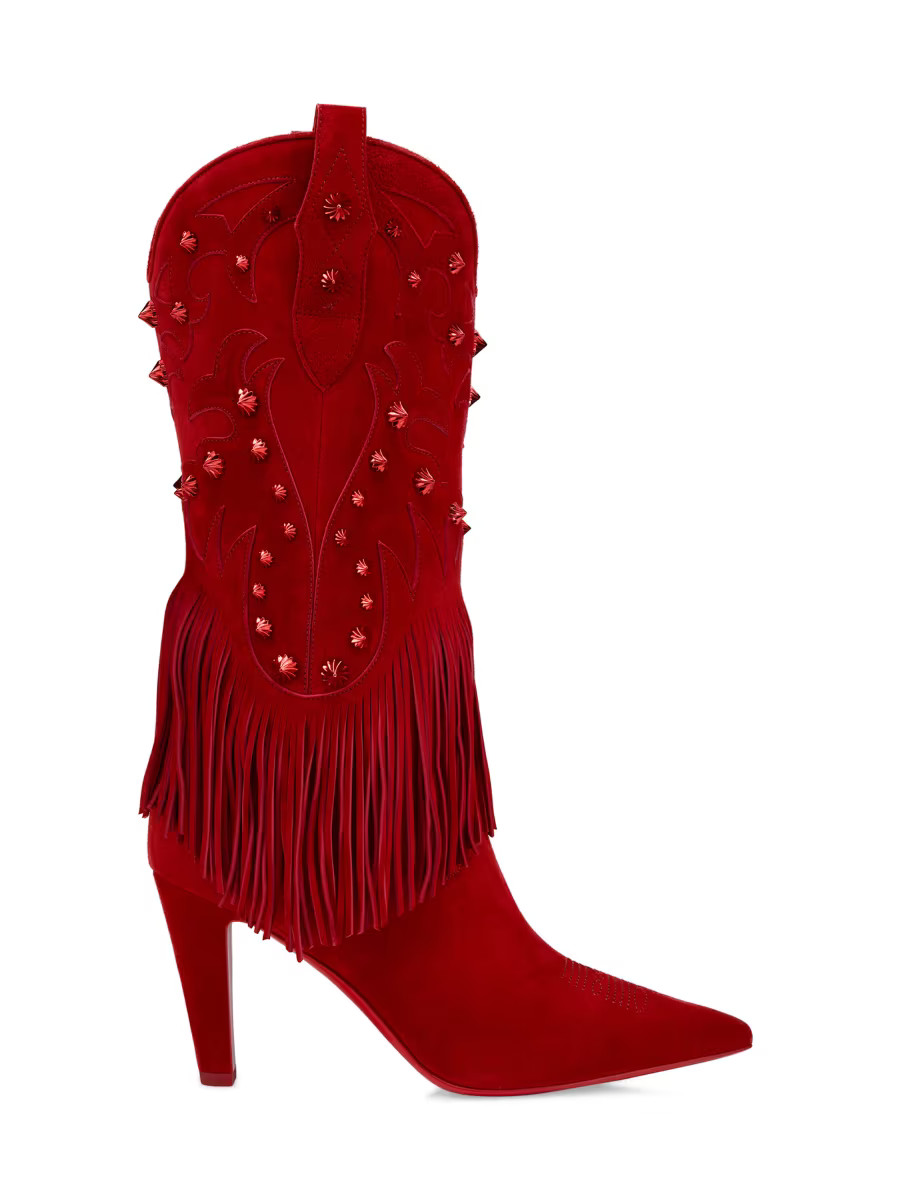 Santia Fringe 85MM Boots | Saks Fifth Avenue
