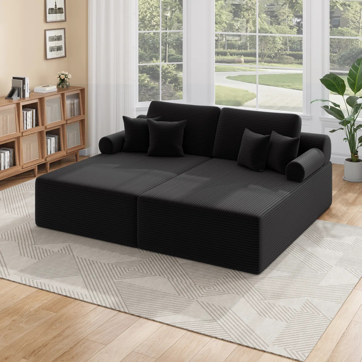 81" Chaise Lounge Sofa Bed with Dual Mattress | Wayfair North America